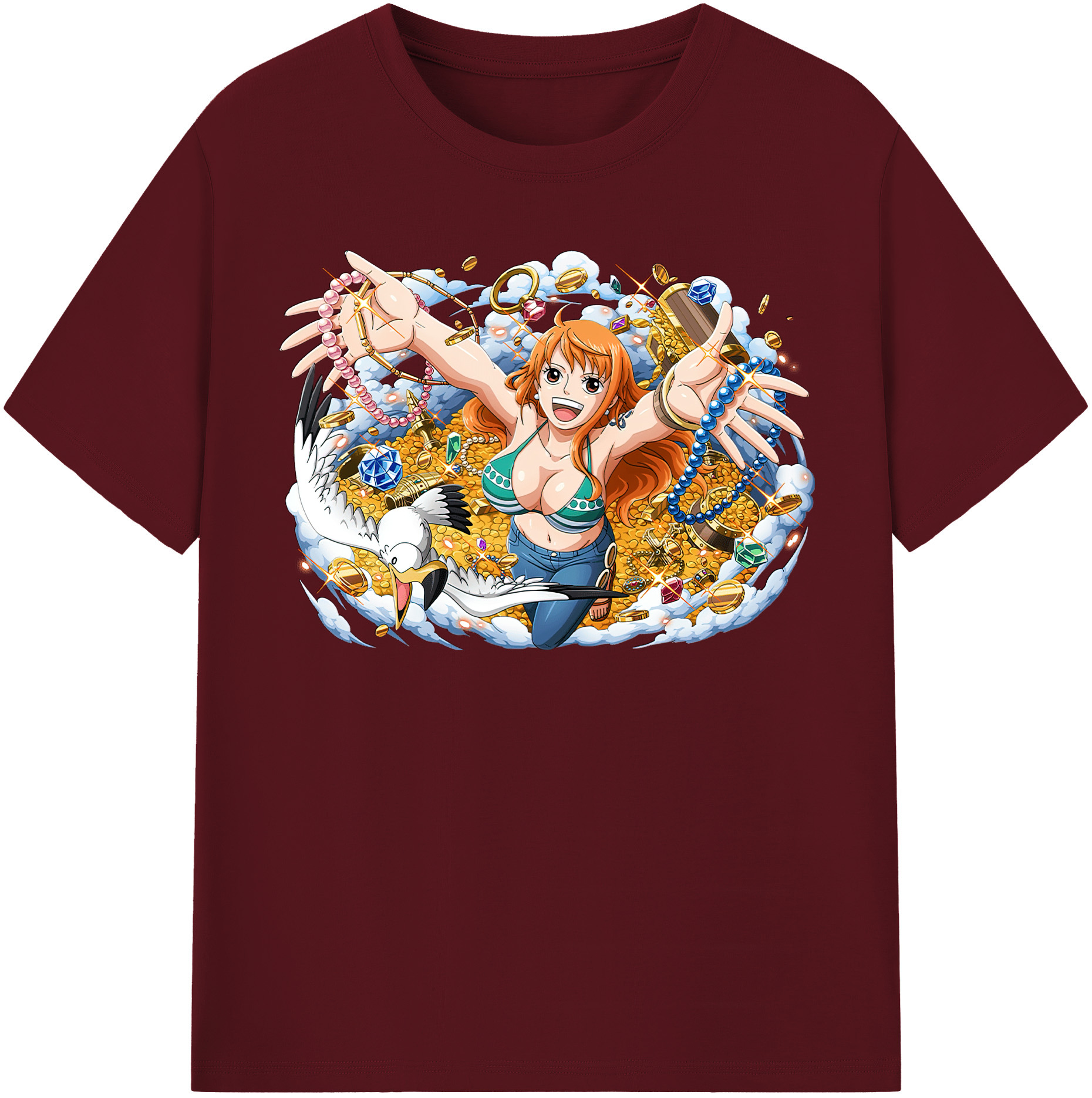 ワンピース ナミ ONE PIECE Nami 綿100％半袖Tシャツ（フロントプリント）